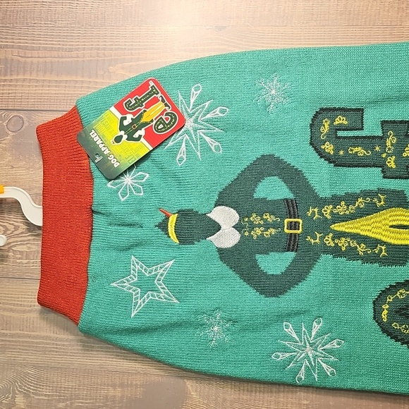 Elf Green and Red Dog Sweater - Picture 3 of 7